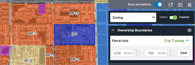 parcel-size-filtering